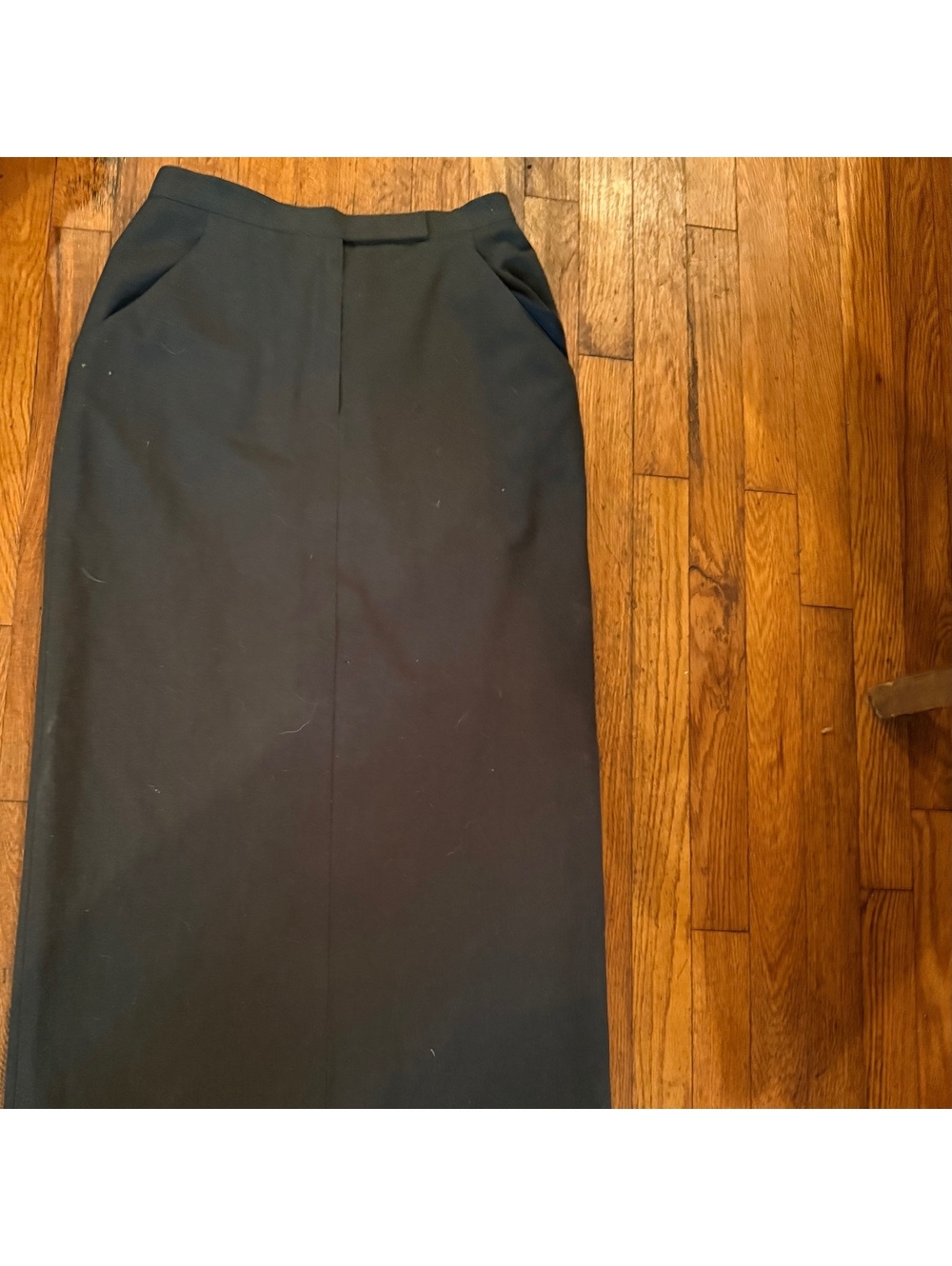 NWOT Vintage 90s Jones New York Wool Maxi Column Skirt High Waist Tailored -8